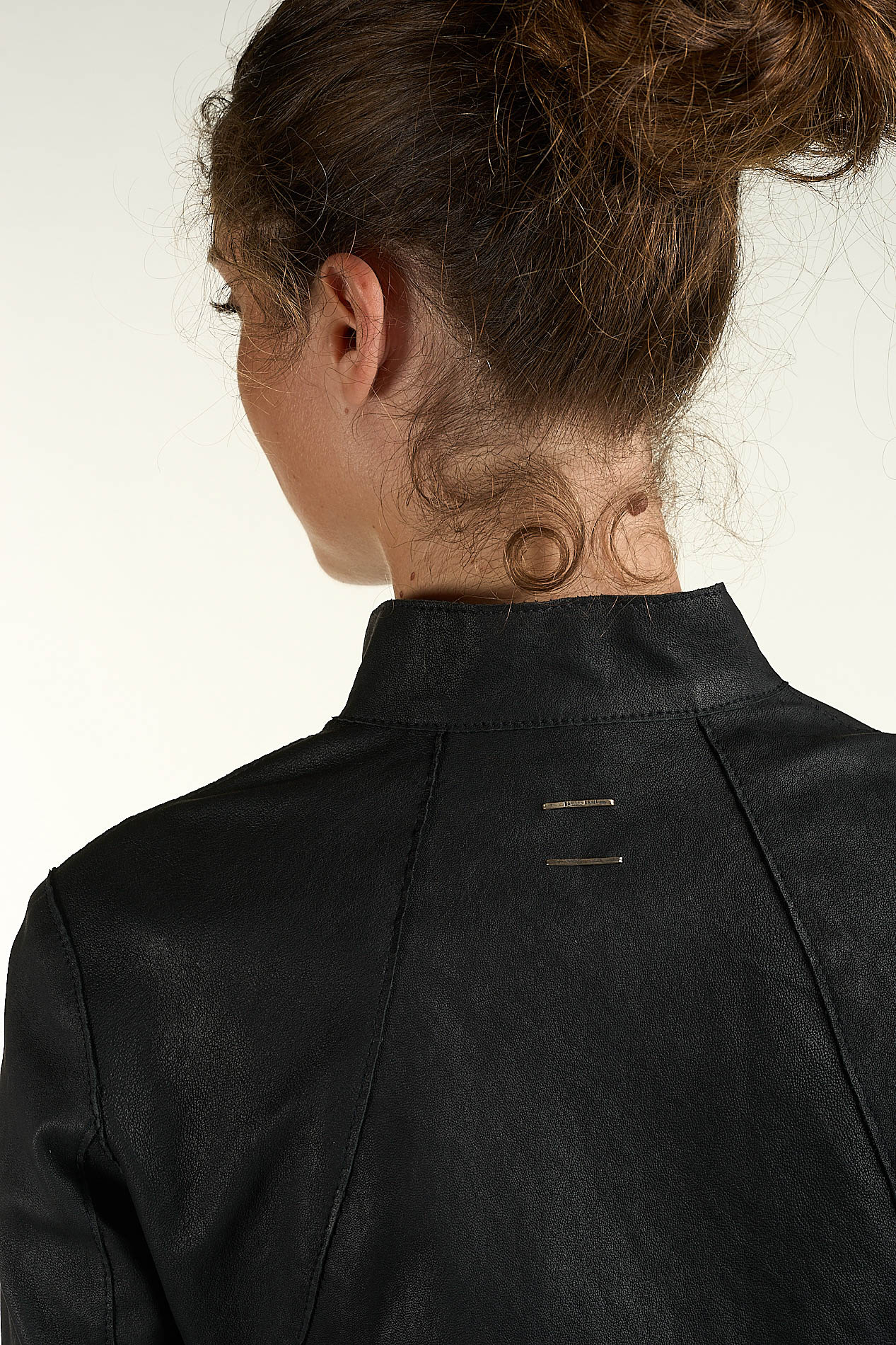 DANIELE BASTA LEATHER AND SILVER JACKET